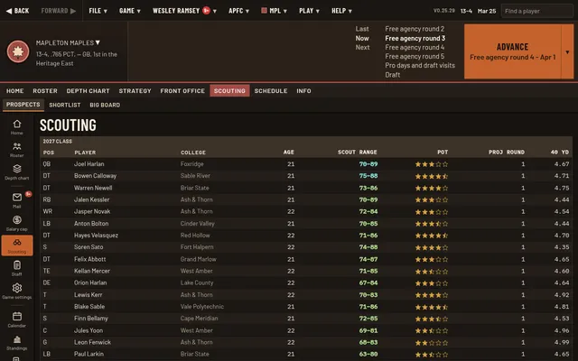 Scouting page